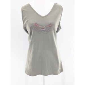 Harley-Davidson Sturgis Deadwood South Dakota Olive Green Tank Top Size Large